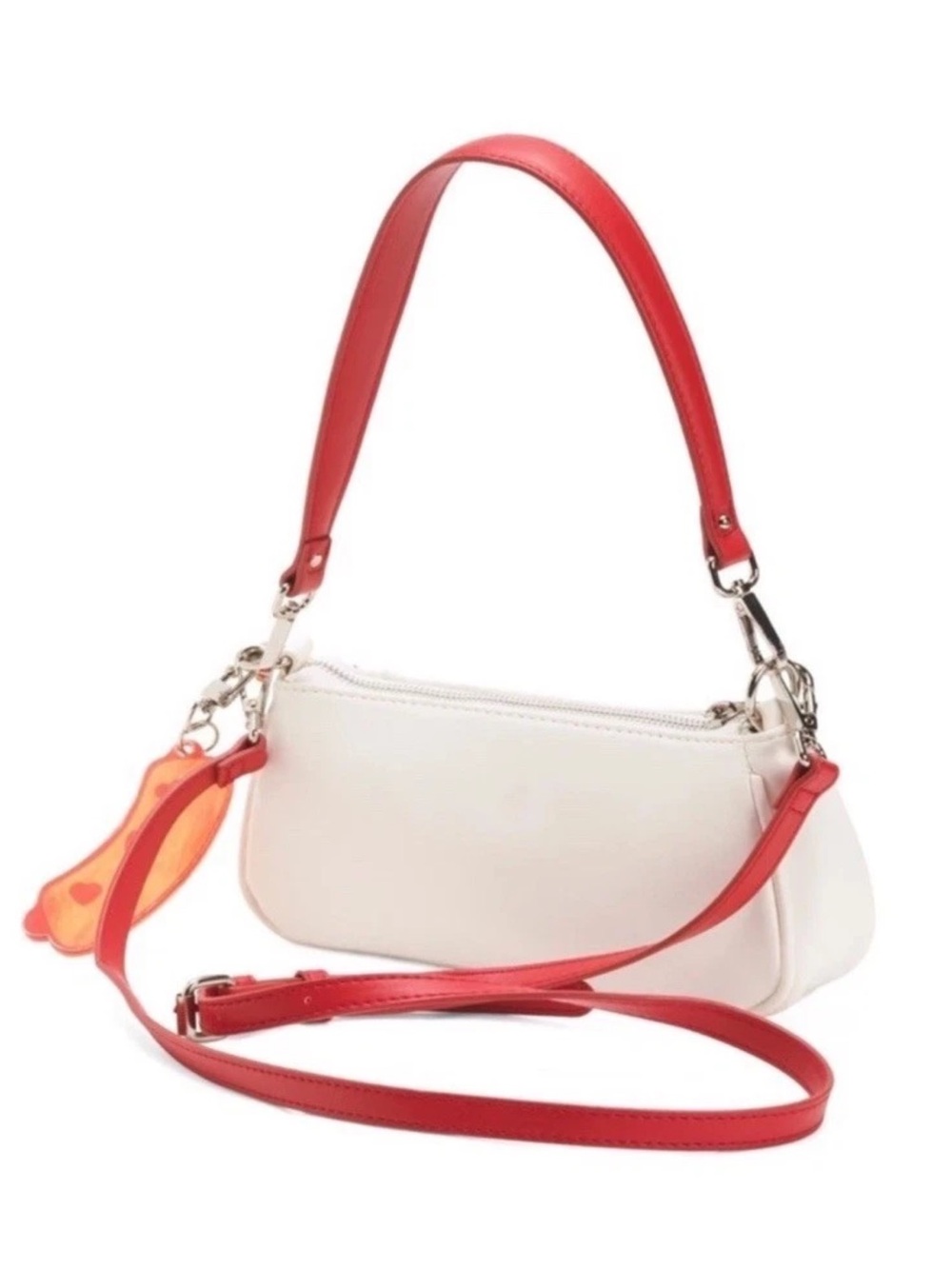 BETSEY JOHNSON Baseball Shoulder Bag Crossbody Strap with Hotdog Bag Charm - Picture 4 of 9